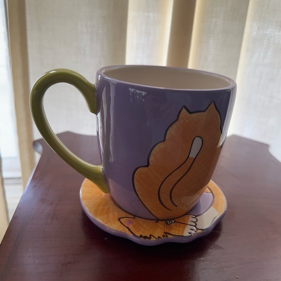 Clay Art Cat Design Mug and Saucer Set - Picture 7 of 16